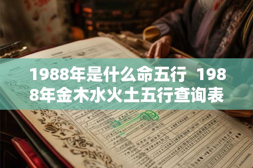 1988年是什么命五行  1988年金木水火土五行查询表