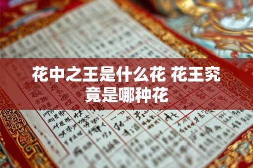 花中之王是什么花 花王究竟是哪种花