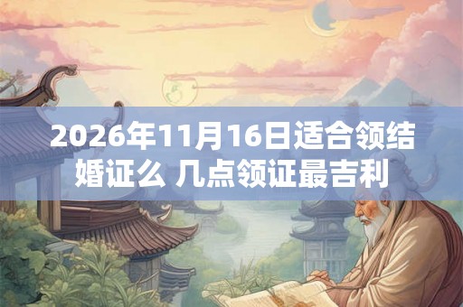 2026年11月16日适合领结婚证么 几点领证最吉利