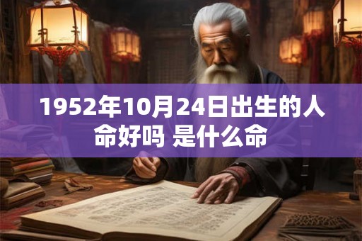 1952年10月24日出生的人命好吗 是什么命