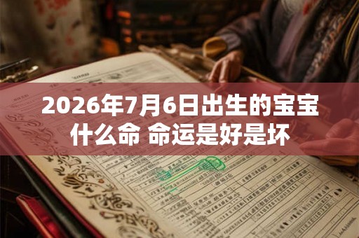 2026年7月6日出生的宝宝什么命 命运是好是坏