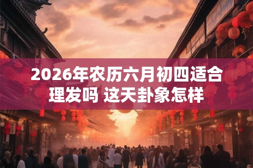2026年农历六月初四适合理发吗 这天卦象怎样 2026年农历六月初四适合理发吗 这天卦象怎样