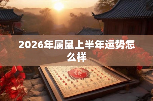 2026年属鼠上半年运势怎么样