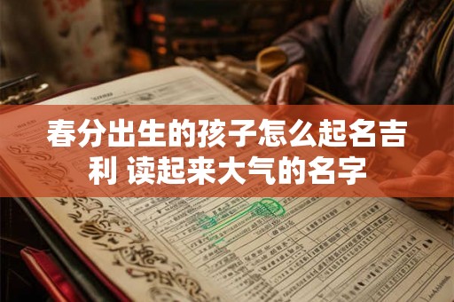 春分出生的孩子怎么起名吉利 读起来大气的名字