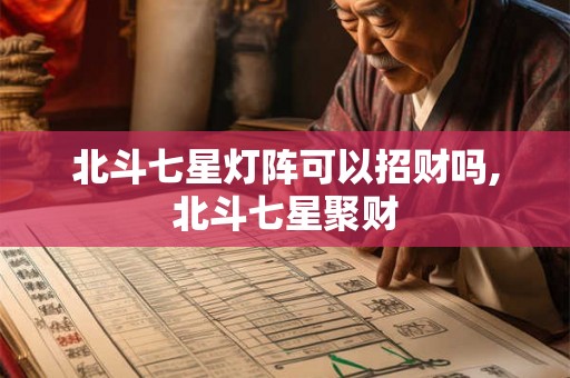 北斗七星灯阵可以招财吗,北斗七星聚财 北斗七星灯阵可以招财吗,北斗七星聚财