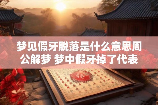 梦见假牙脱落是什么意思周公解梦 梦中假牙掉了代表什么