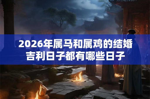 2026年属马和属鸡的结婚吉利日子都有哪些日子