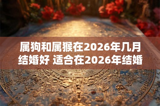 属狗和属猴在2026年几月结婚好 适合在2026年结婚吗
