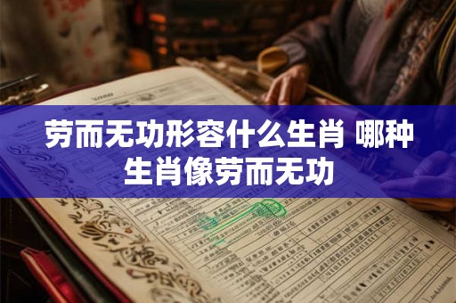 劳而无功形容什么生肖 哪种生肖像劳而无功