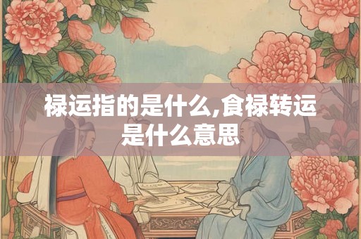 禄运指的是什么,食禄转运是什么意思