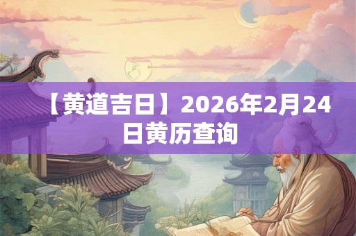 【黄道吉日】2026年2月24日黄历查询