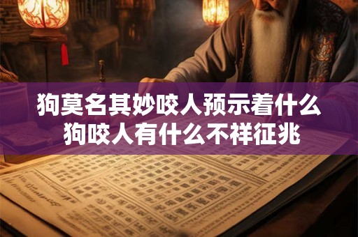 狗莫名其妙咬人预示着什么 狗咬人有什么不祥征兆