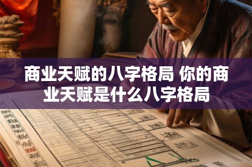 商业天赋的八字格局 你的商业天赋是什么八字格局