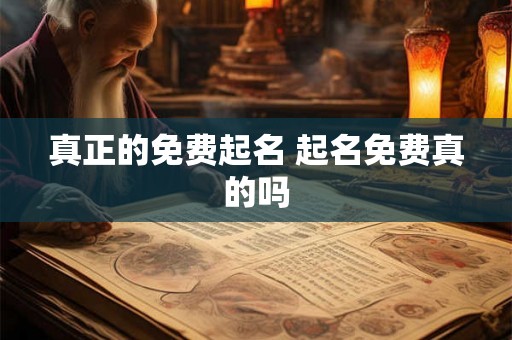 真正的免费起名 起名免费真的吗