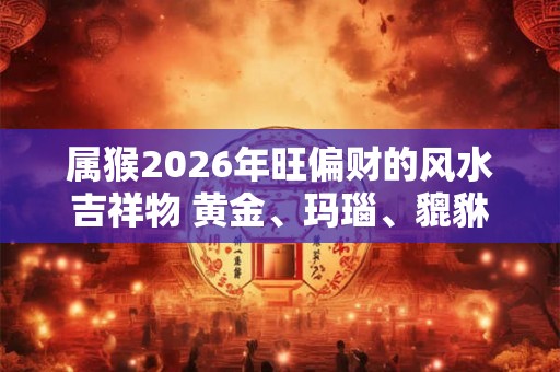 属猴2026年旺偏财的风水吉祥物 黄金、玛瑙、貔貅