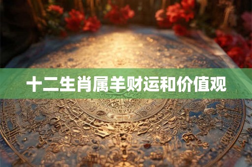 十二生肖属羊财运和价值观