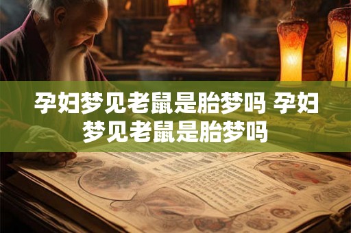 孕妇梦见老鼠是胎梦吗 孕妇梦见老鼠是胎梦吗