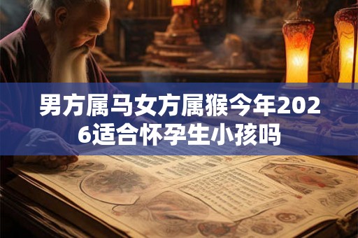 男方属马女方属猴今年2026适合怀孕生小孩吗