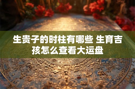生贵子的时柱有哪些 生育吉孩怎么查看大运盘