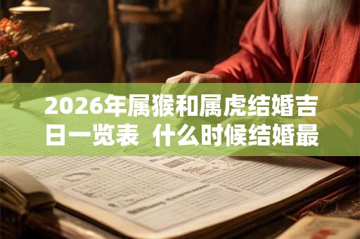 2026年属猴和属虎结婚吉日一览表  什么时候结婚最好