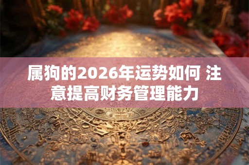 属狗的2026年运势如何 注意提高财务管理能力