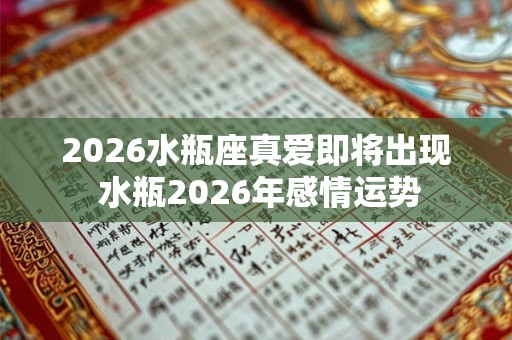 2026水瓶座真爱即将出现 水瓶2026年感情运势 2026水瓶座真爱即将出现 水瓶2026年感情运势
