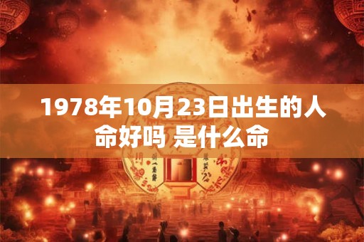 1978年10月23日出生的人命好吗 是什么命 1978年10月23日出生的人命好吗 是什么命