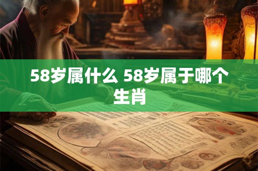 58岁属什么 58岁属于哪个生肖