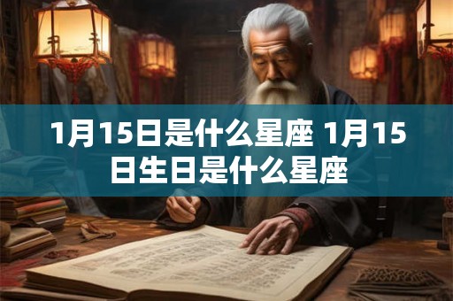 1月15日是什么星座 1月15日生日是什么星座 1月15日是什么星座 1月15日生日是什么星座
