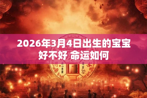 2026年3月4日出生的宝宝好不好 命运如何