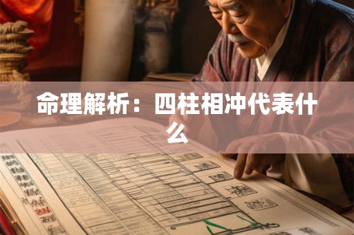 命理解析：四柱相冲代表什么