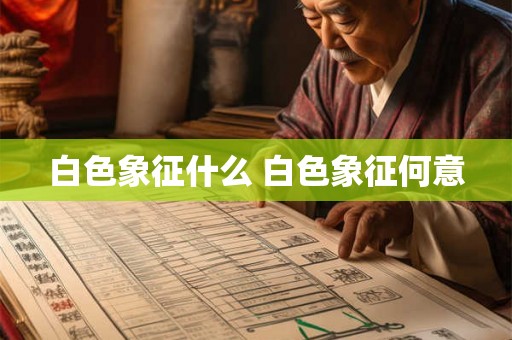 白色象征什么 白色象征何意
