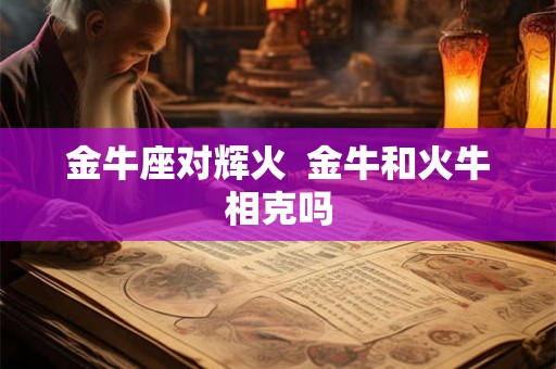 金牛座对辉火  金牛和火牛相克吗