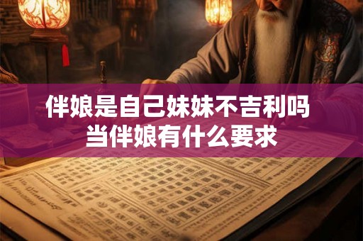伴娘是自己妹妹不吉利吗 当伴娘有什么要求