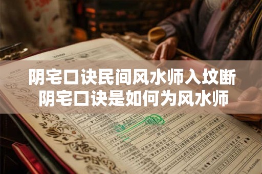 阴宅口诀民间风水师入坟断 阴宅口诀是如何为风水师断坟的