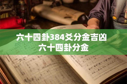 六十四卦384爻分金吉凶  六十四卦分金