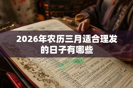 2026年农历三月适合理发的日子有哪些