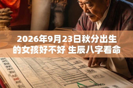 2026年9月23日秋分出生的女孩好不好 生辰八字看命
