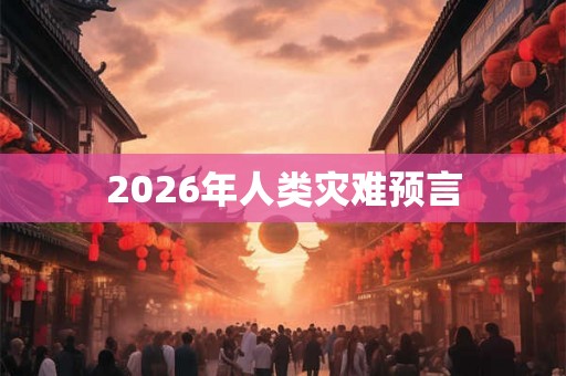 2026年人类灾难预言 2026年人类灾难预言