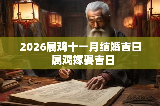 2026属鸡十一月结婚吉日  属鸡嫁娶吉日