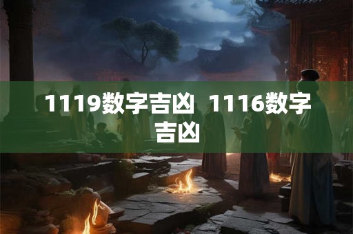1119数字吉凶  1116数字吉凶