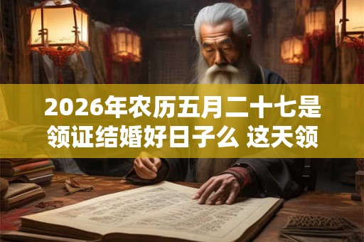 2026年农历五月二十七是领证结婚好日子么 这天领结婚证好不好