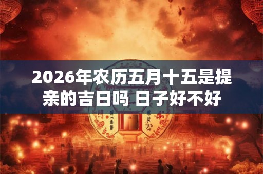 2026年农历五月十五是提亲的吉日吗 日子好不好 2026年农历五月十五是提亲的吉日吗 日子好不好