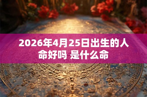 2026年4月25日出生的人命好吗 是什么命