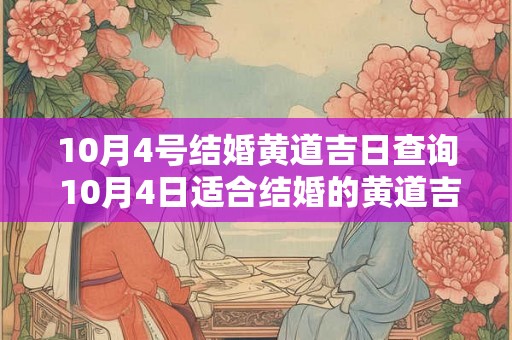 10月4号结婚黄道吉日查询 10月4日适合结婚的黄道吉日是哪一天