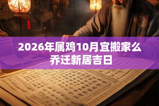 2026年属鸡10月宜搬家么 乔迁新居吉日