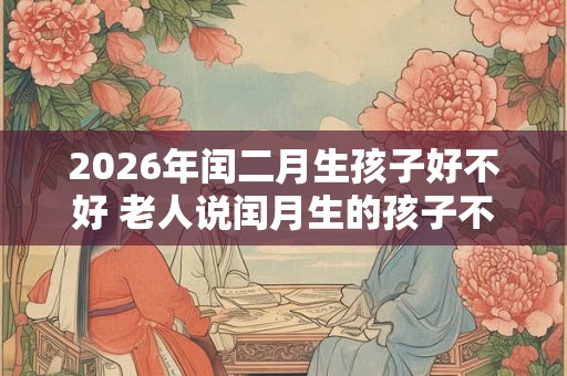 2026年闰二月生孩子好不好 老人说闰月生的孩子不好