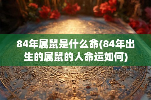 84年属鼠是什么命(84年出生的属鼠的人命运如何)