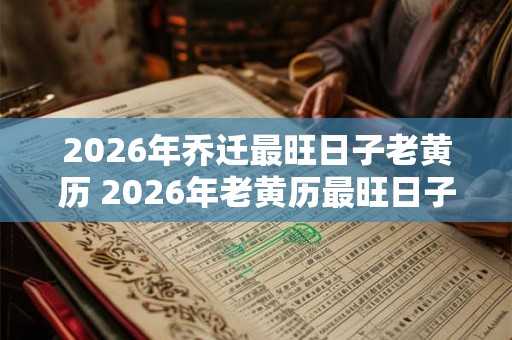 2026年乔迁最旺日子老黄历 2026年老黄历最旺日子是哪一天乔迁最吉祥
