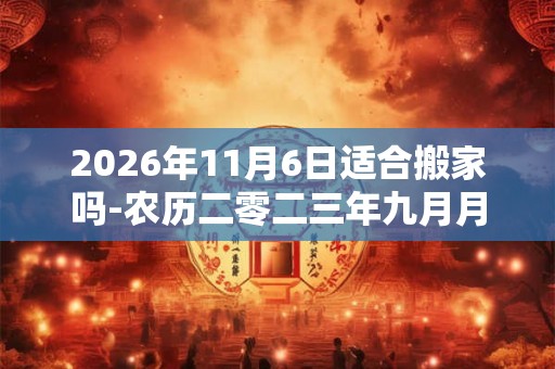 2026年11月6日适合搬家吗-农历二零二三年九月月廿三日五行属什么 2026年11月6日适合搬家吗-农历二零二三年九月月廿三日五行属什么